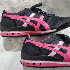 Asics Onitsuka Tiger Unisex Traxy Athletic Sneakers - Black/Pink size: 8.5